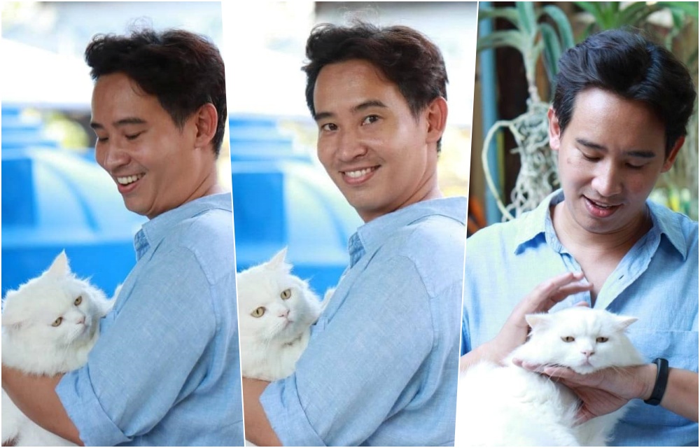 ด้อมส้มใจละลาย! เปิดโมเมนต์มุ้งมิ้ง "ทิม พิธา" อุ้มน้องแมว รับ "National Hug Your Cat Day"