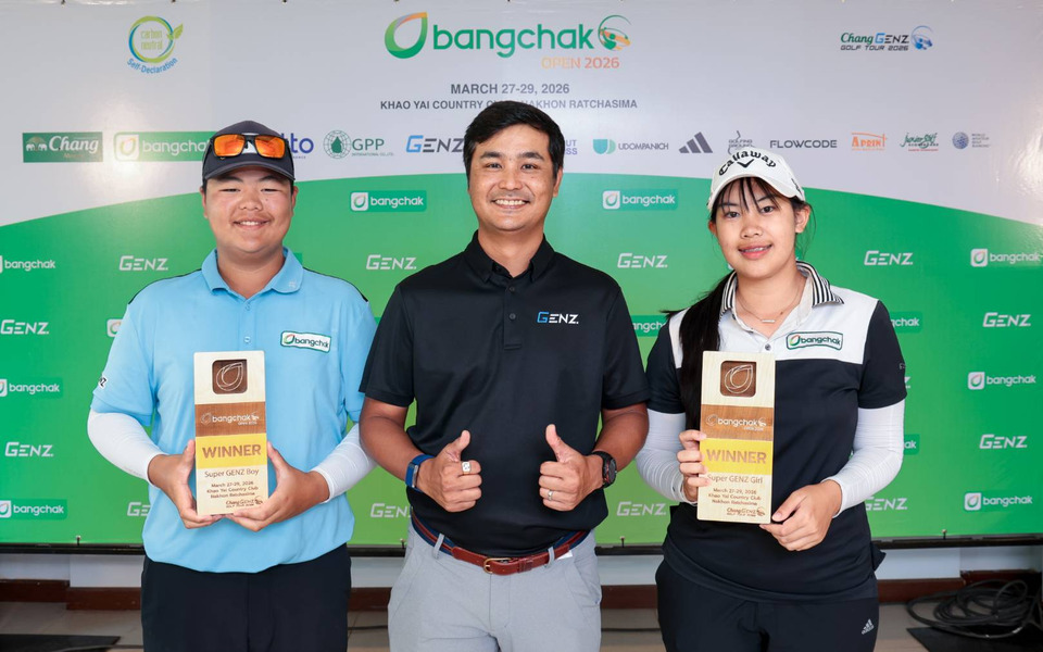 ณภัทร-ภัสธนมนท์ รับแชมป์ ซูเปอร์ บอย-เกิร์ล สวิงบางจาก โอเพ่น 2026 ที่เขาใหญ่ คันทรี คลับ