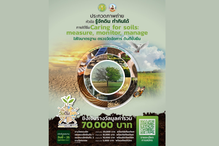 ใส่ใจดินผ่านเลนส์! กรมพัฒนาที่ดิน เชิญชวนเข้าร่วมประกวดภาพถ่าย World soil day 2024 วันดินโลก 