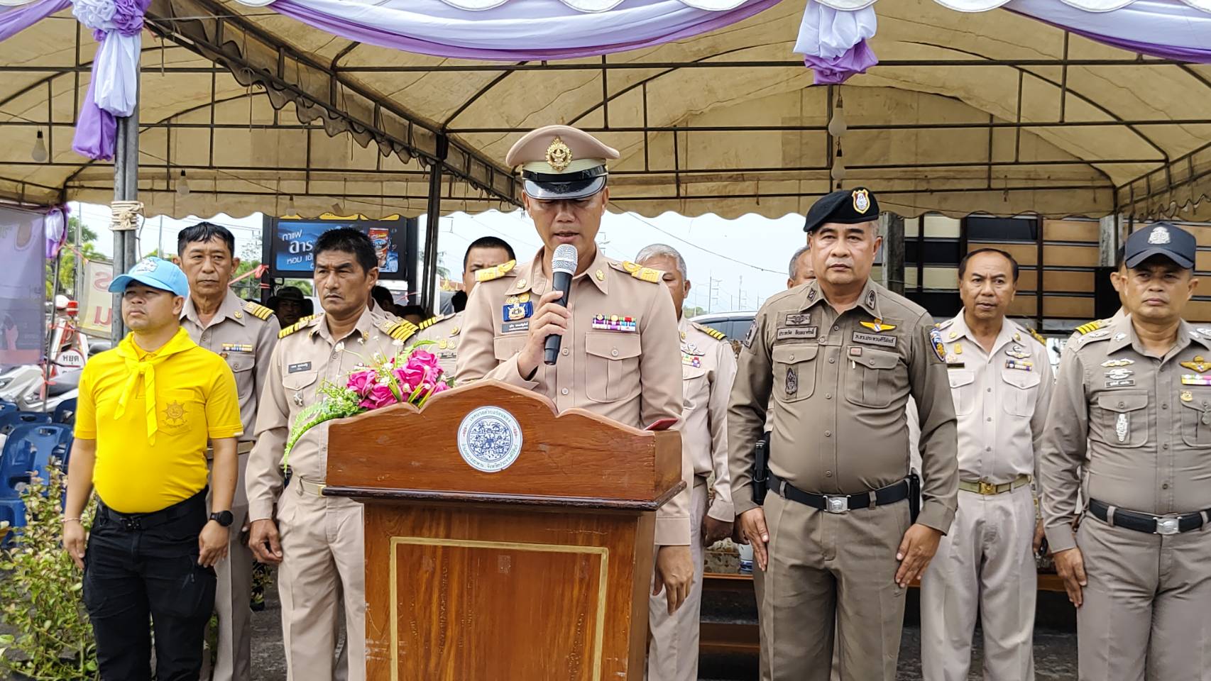 ประจวบฯ นอภ.บางสะพาน เป็นประธานเปิดจุดบริการประชาชนในช่วง 7 วันอันตราย เทศกาลสงกรานต์