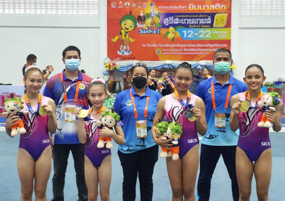 ยิมนาสติกฯ สมุทรสาครคว้า 2 เหรียญทอง 1 เงิน นำทัพขึ้นอันดับ 3 "ศรีสะเกษเกมส์" 