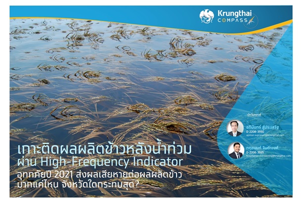 “Krungthai COMPASS” ประเมินอุทกภัยผลผลิตข้าวที่เสียหายจริง1.6 ล้านไร่  เสียหาย5.4 พันล้านบาท