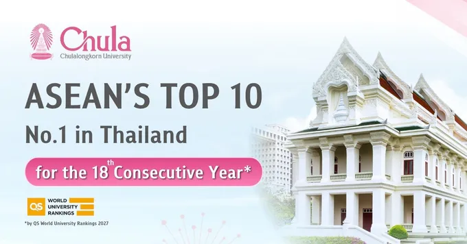 จุฬาฯ ติด Top 10 มหาวิทยาลัยอาเซียน ครองอันดับ 1 ไทย 18 ปีซ้อน ใน QS World University Rankings 2027 