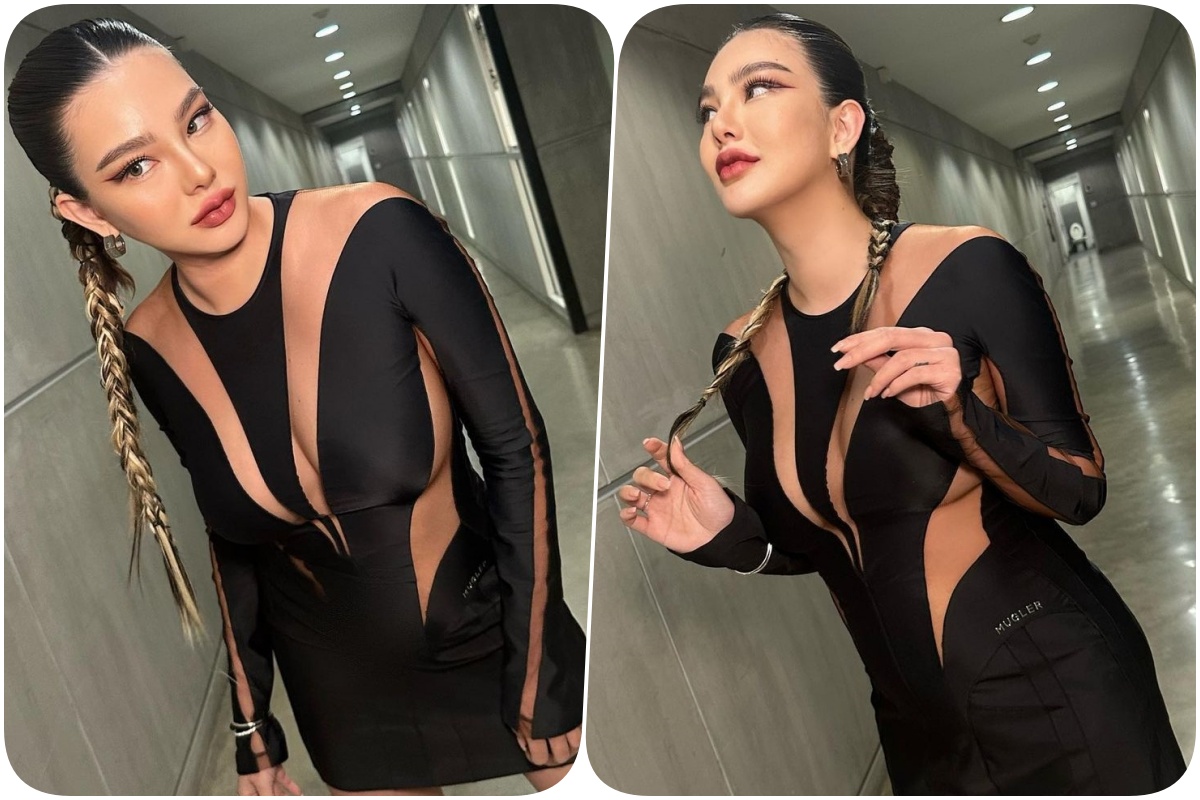 "ดิว อริสรา" อวดความเซ็กซี่ด้วยชุดเดรสสั้นดำซีทรูช่วงอก