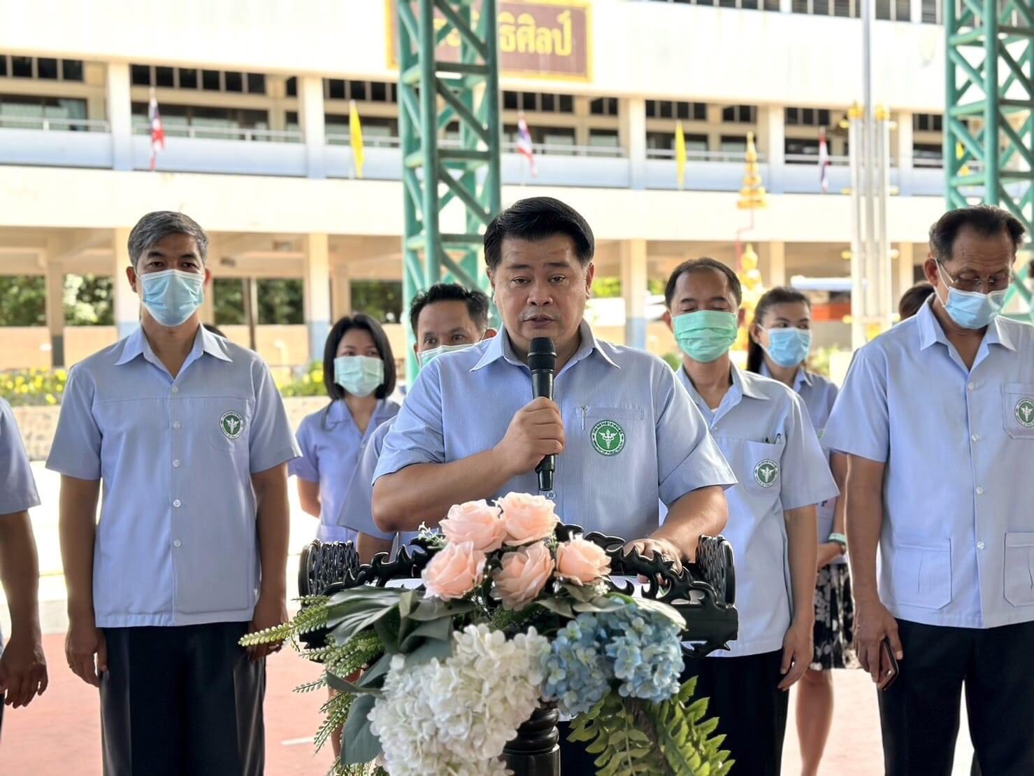 สาธารณสุขอำเภอโพธิ์ทองจัดโครงการป้องกันอุบัติเหตุทางถนน ปีงบประมาณ 2566