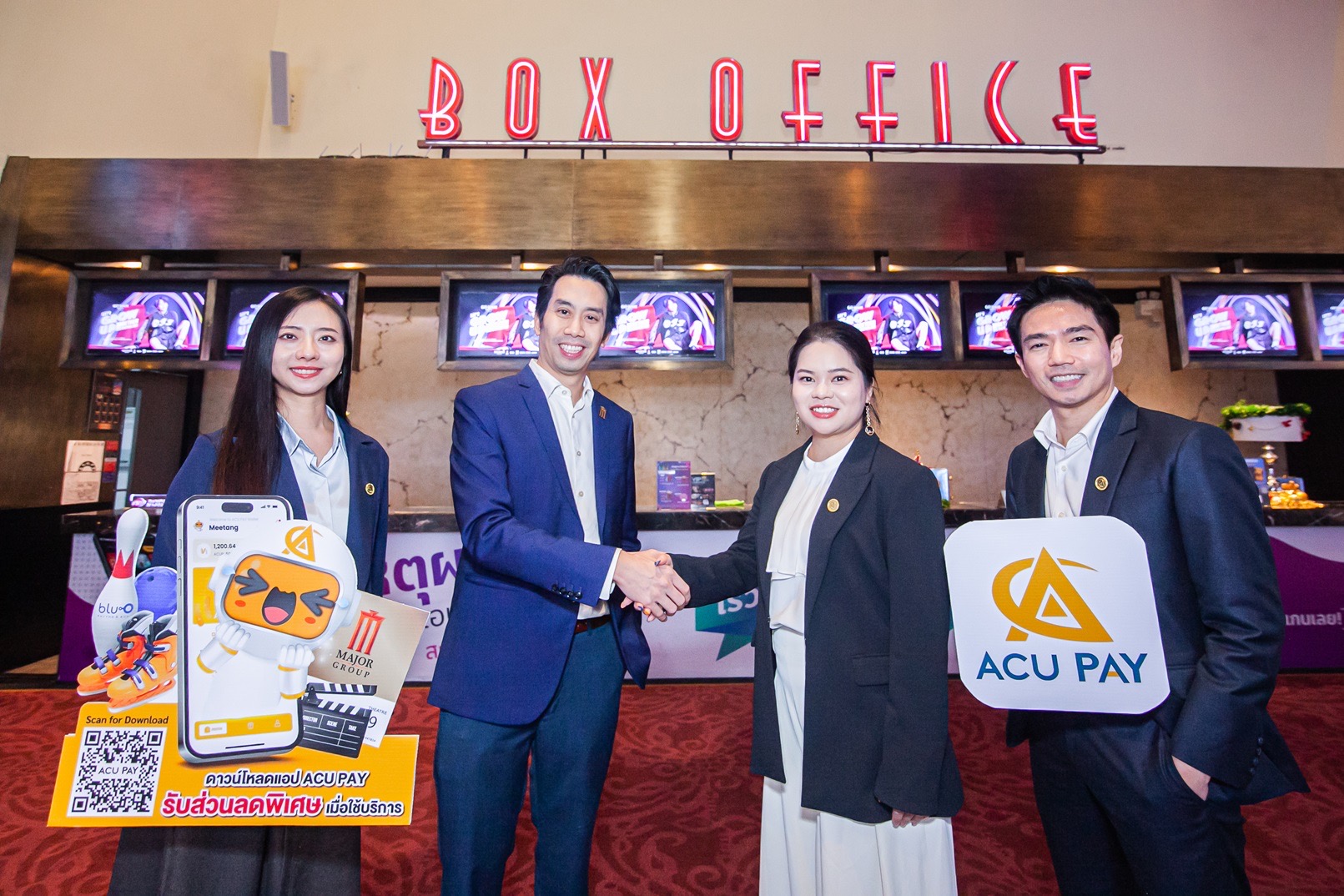 เมเจอร์ ซีนีเพล็กซ์ผนึก เอซียู เพย์ หนุนสังคมไร้เงินสด มอบสิทธิพิเศษ ชำระค่าสินค้าและบริการผ่านเอซียูเพย์ อีวอลเล็ต รับส่วนลดสุดคุ้มดูหนัง-โยนโบว์ลิ่ง-เล่นไอซ์สเก็ต