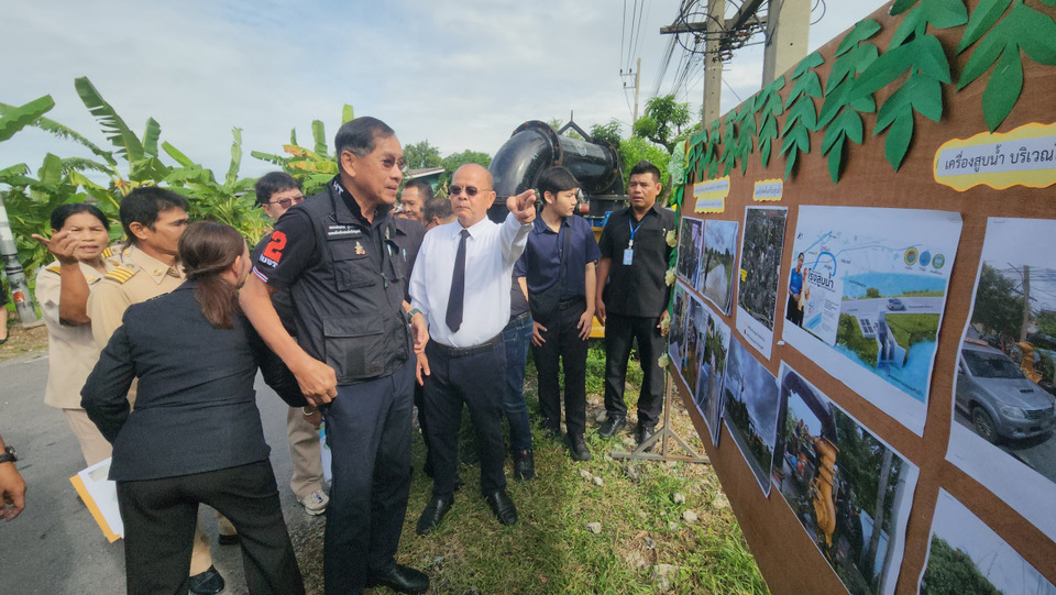 “นายกแจ๊ส” ลงพื้นที่บางพูน เดินหน้าสร้างโรงสูบน้ำ 16 ล้าน แก้น้ำท่วม ช่วยชาวบ้านกว่า 300 หลังคาเรือน