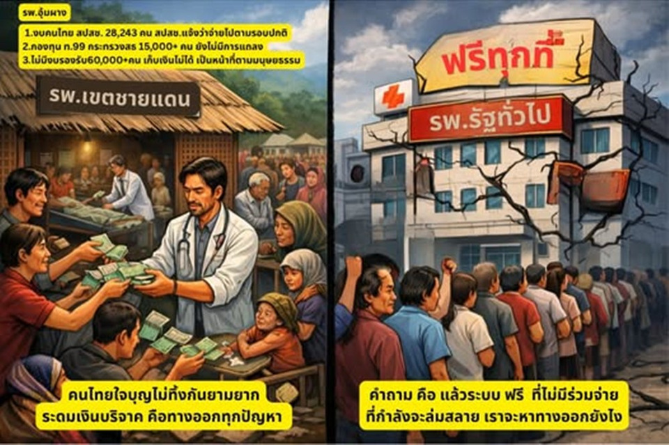 “ประชาคมแพทย์” สะท้อนภาพจำ 65 ล้านในไม่กี่วัน! คนไทยไม่ทิ้งกัน แต่ทำไมเรายังไม่ทิ้ง "ระบบของตัวเอง"