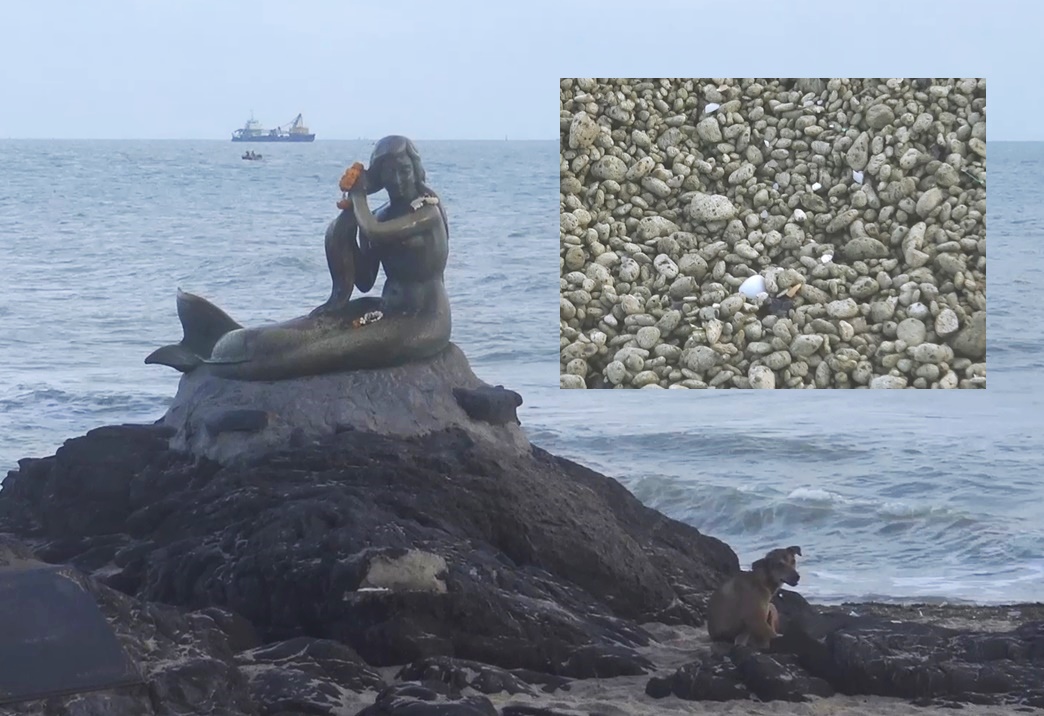 มายังไง? "หินภูเขาไฟ" โผล่เต็มชายหาดสมิหลา-ชลาทัศน์