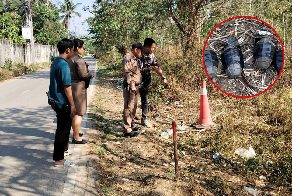 แม่สอดตื่น!! พบระเบิดสังหาร 5 ลูกกลางชุมชน EOD เร่งเก็บกู้