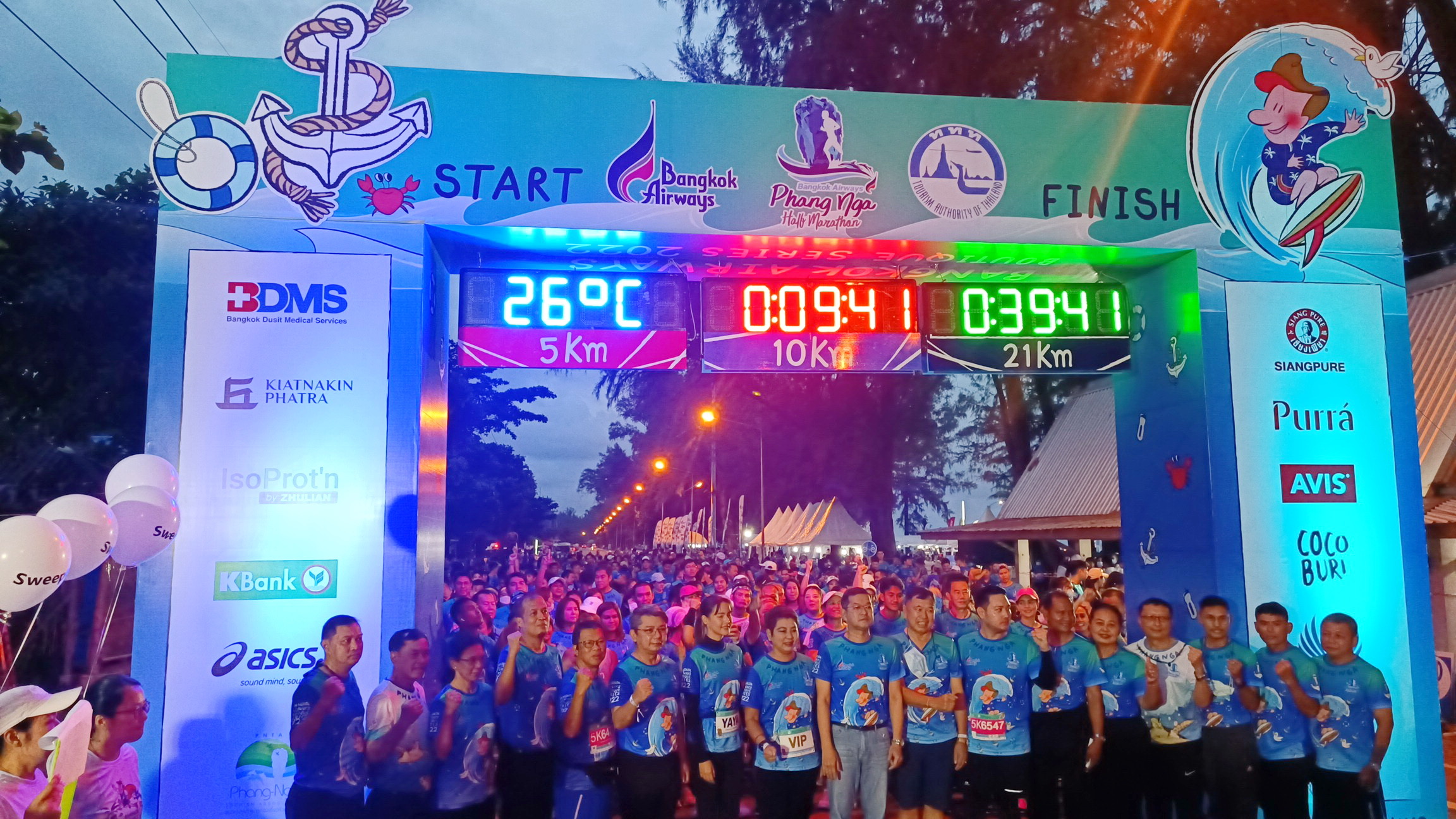 นักวิ่งเกือบ 2,000 แห่ร่วมงาน PHANGNGA HALF MARATHON 2022 ที่หาดท้ายเหมือง