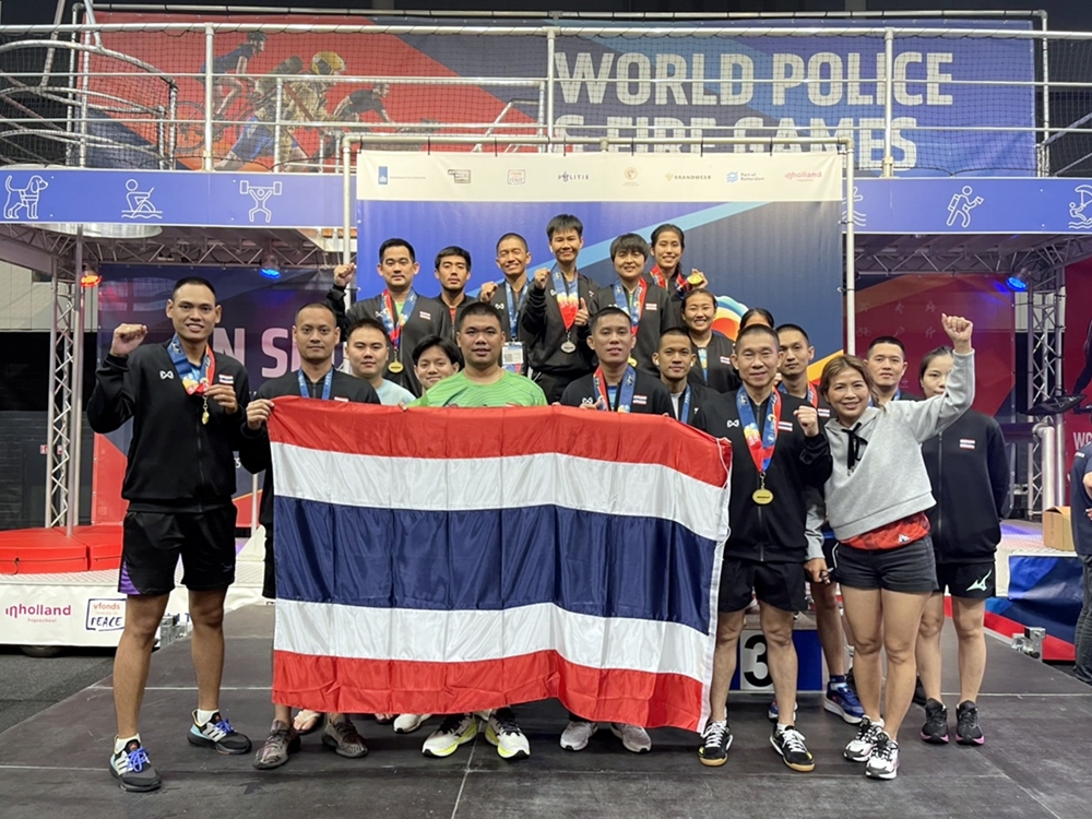 นักกีฬาเทเบิลเทนนิส ตร.คว้า 5 เหรียญทอง จากการแข่งขันกีฬาตำรวจโลก เนเธอร์แลนด์ 
