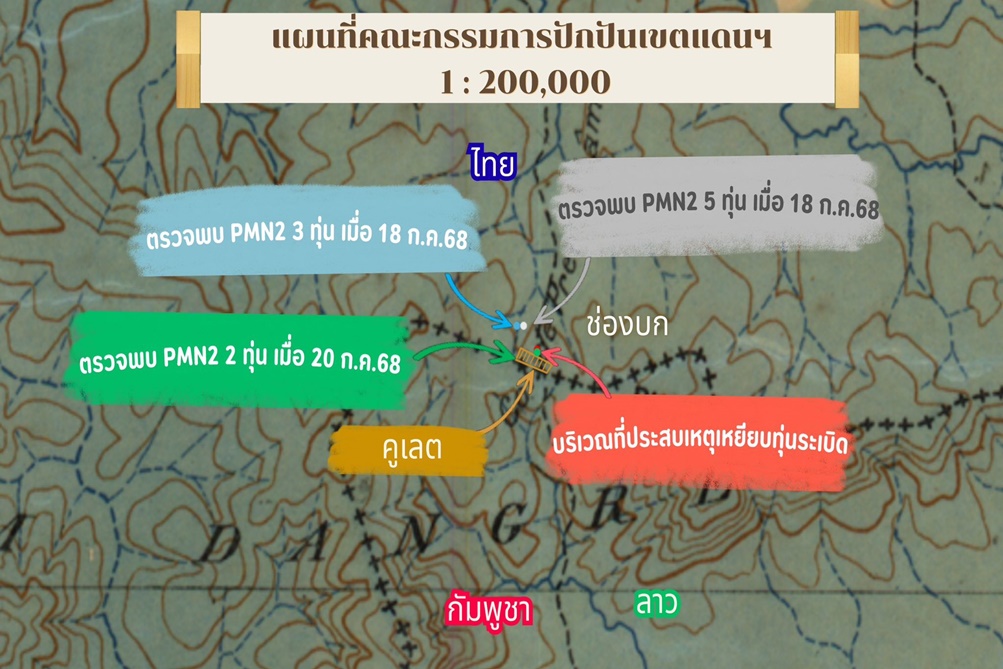 จับโป๊ะ! กัมพูชาเคลมพื้นที่ระเบิด ชี้หลักฐานชัดอยู่ในดินแดนไทย เปิดชื่อคนวางบึ้ม