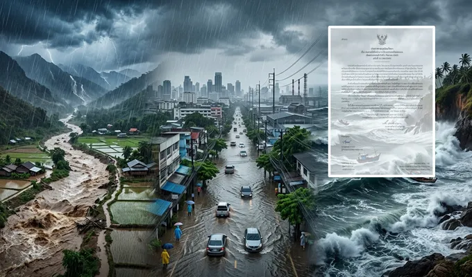 เช็กด่วนพื้นที่เสี่ยง! กรมอุตุฯ ออกประกาศฉบับสุดท้าย เตือนฝนตกหนักสะสม เสี่ยงน้ำท่วมฉับพลัน-น้ำป่าไหลหลาก