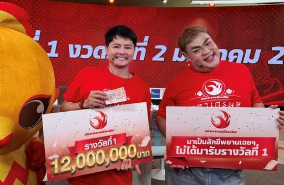 ลอตเตอรี่พลัสแตกอีก! งวด 2 ม.ค. 69 เศรษฐีใหม่ 2 ราย รับรวม 12 ล้าน กรุงเทพฯ–เกาหลี คนละ 6 ล้าน