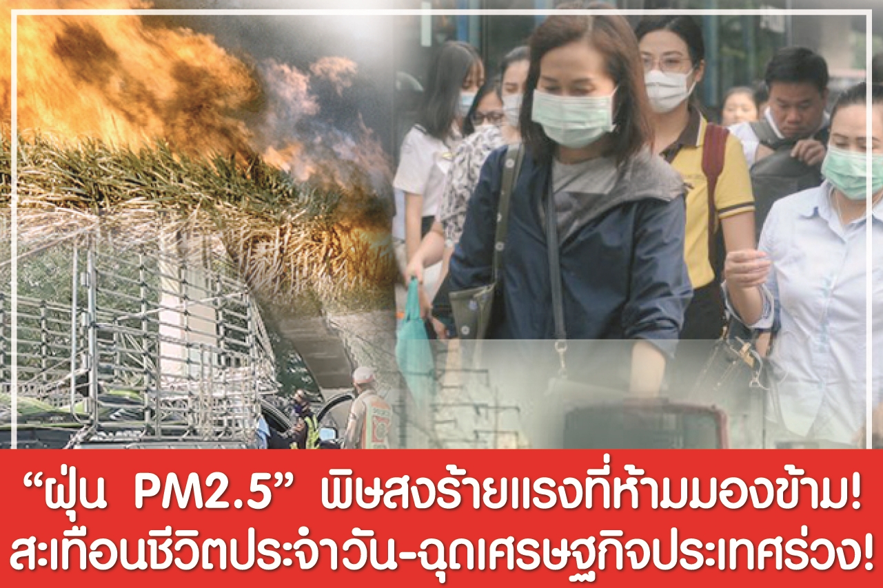 “ฝุ่น PM2.5” พิษสงร้ายแรงที่ห้ามมองข้าม! สะเทือนชีวิตประจำวัน-ฉุดเศรษฐกิจประเทศร่วง!