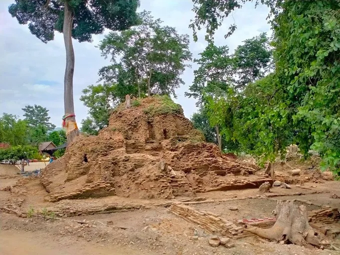 ขุดพบจารึกบนแผ่นอิฐโบราณสถานวัดส้มสุก จ.เชียงใหม่
