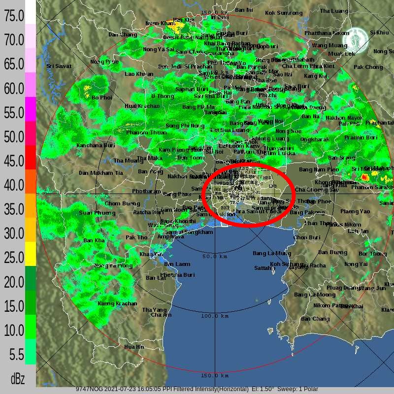 ฝนมาแล้ว จากภาคกลางตอนบนลงล่างเข้ากรุง คาดตกเล็กน้อย 
