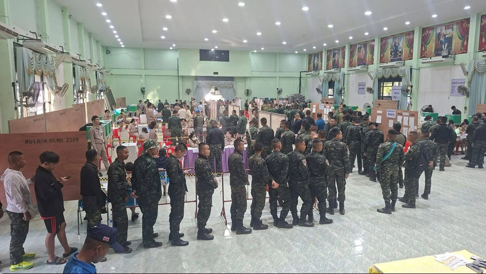 ศรีสะเกษคึกคัก เลือกตั้งล่วงหน้า ทหาร–ประชาชนแห่ใช้สิทธิ์ต่อเนื่อง เขต 1 ทะลุ 87.30%