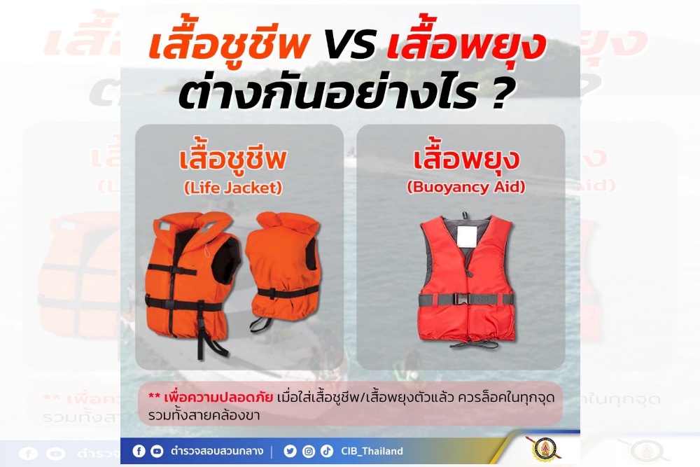 ทำความเข้าใจ 'เสื้อชูชีพ-เสื้อพยุงตัว' ต่างกันอย่างไร