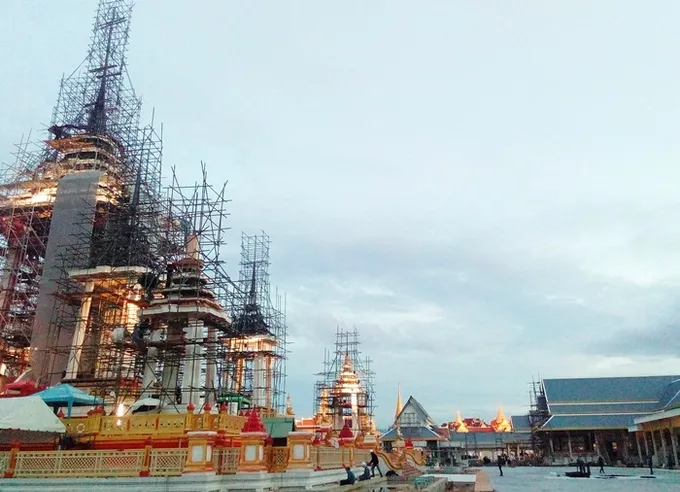 ภาพรวมสร้างพระเมรุมาศคืบหน้าเกินกว่า60%