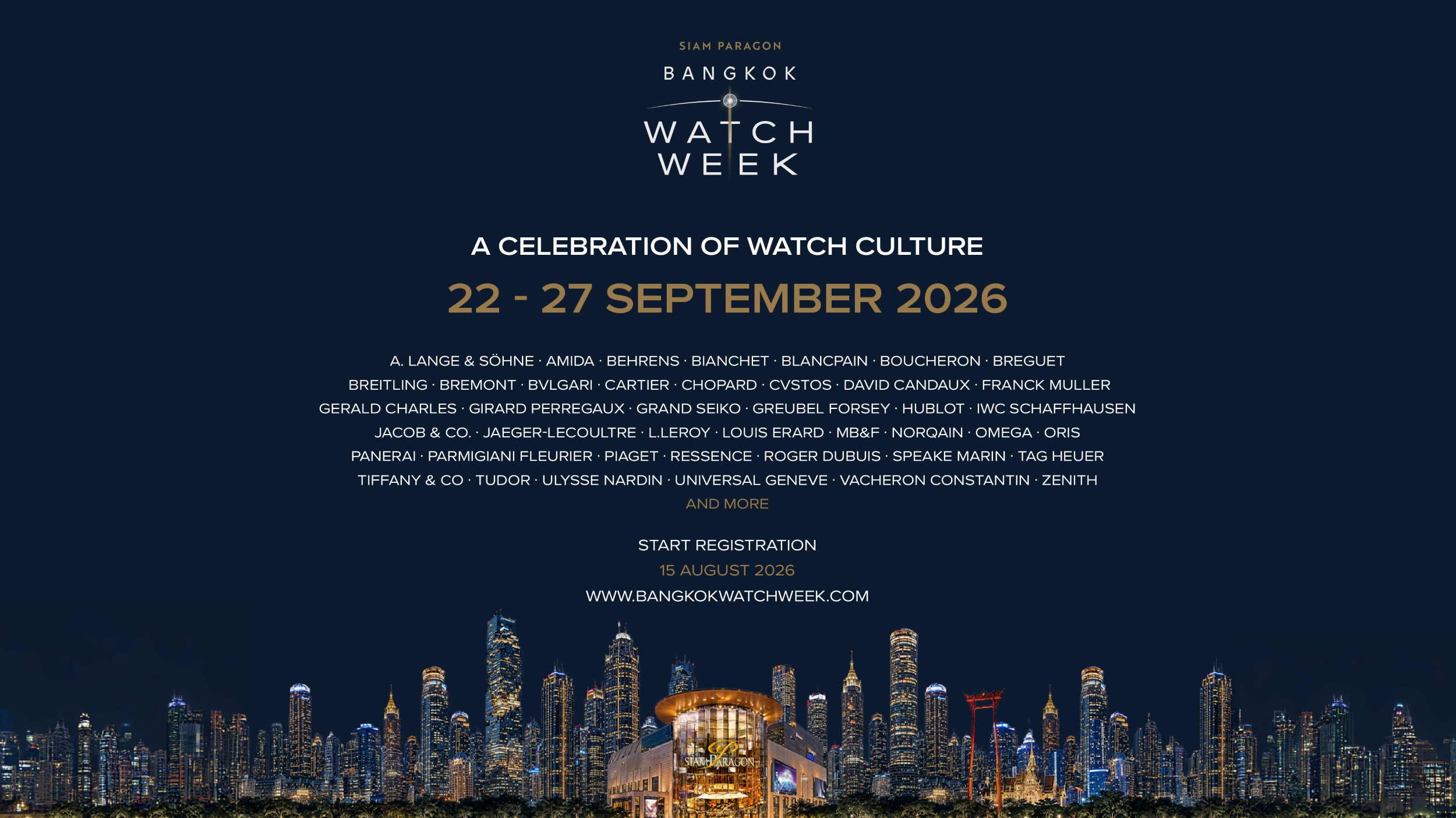 “Siam Paragon Bangkok Watch Week 2026”  รวม 45 แบรนด์โลก ยกระดับกรุงเทพฯ สู่ Global Watch Destination 