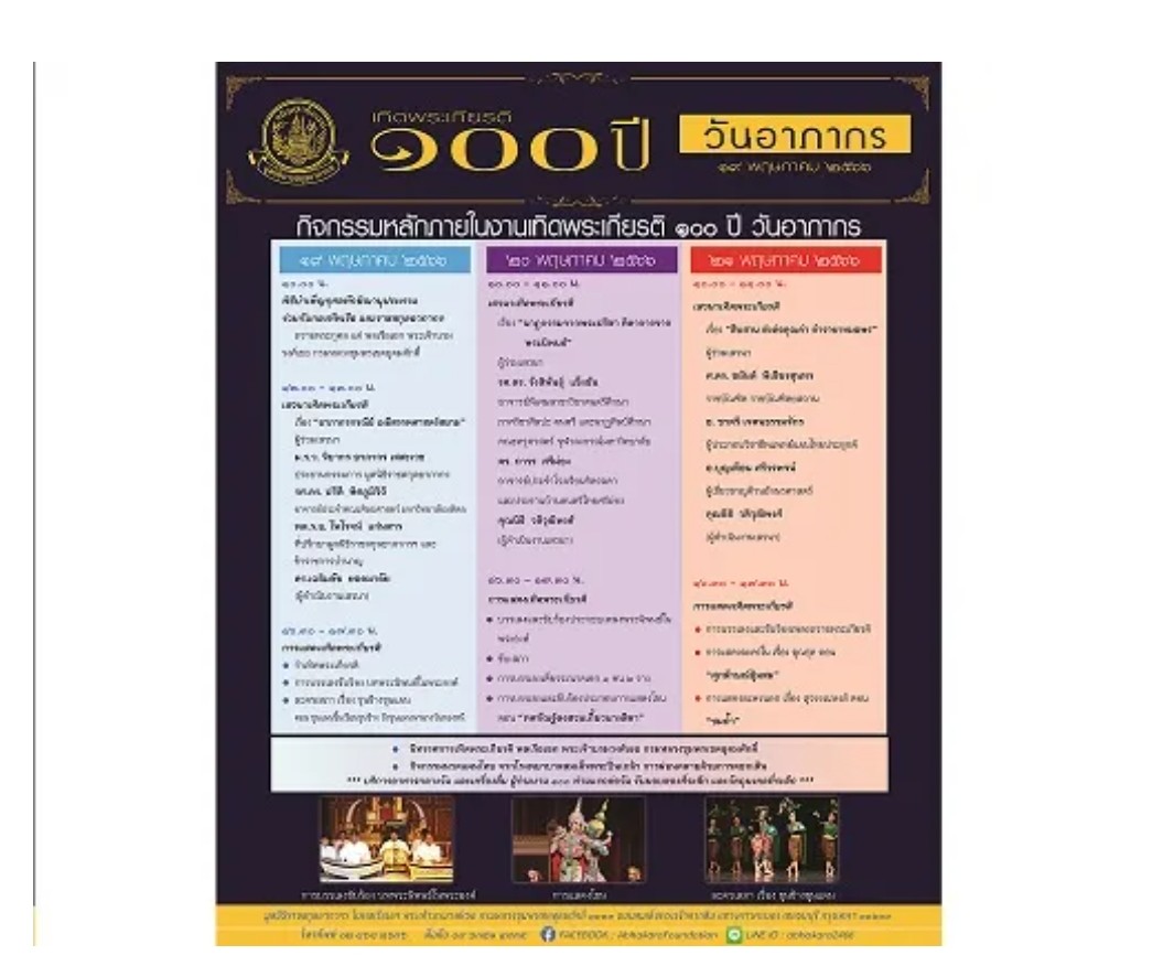 งานเทิดพระเกียรติ100ปี วันอาภากร