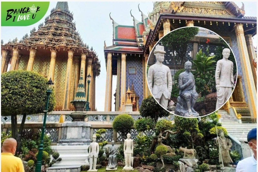 หน่วยราชการในพระองค์ เผยแพร่ข้อมูลการขุดพบตุ๊กตาหินสลักโบราณ ในวัดพระแก้ว