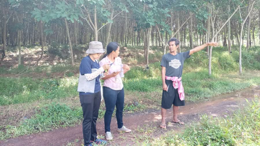  เกษตรอำเภอนาโยงตรวจสอบพื้นที่เกษตรกรที่เข้าร่วมโครงการ 1 ตำบล 1 กลุ่มเกษตรทฤษฎีใหม่รอบที่1  