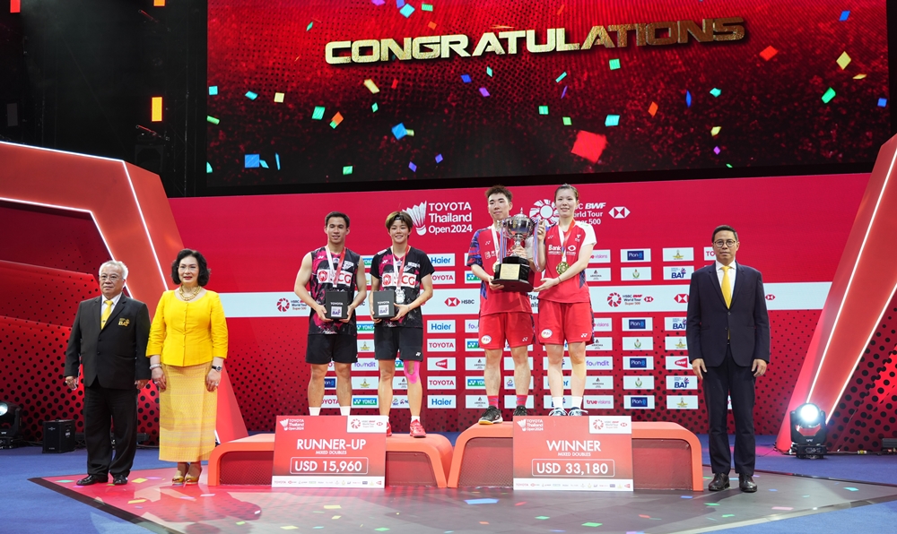 โตโยต้าปลื้มแชมป์หญิงเดี่ยว/หญิงคู่แบดมินตัน “TOYOTA Thailand Open” ถ้วยพระราชทานฯ