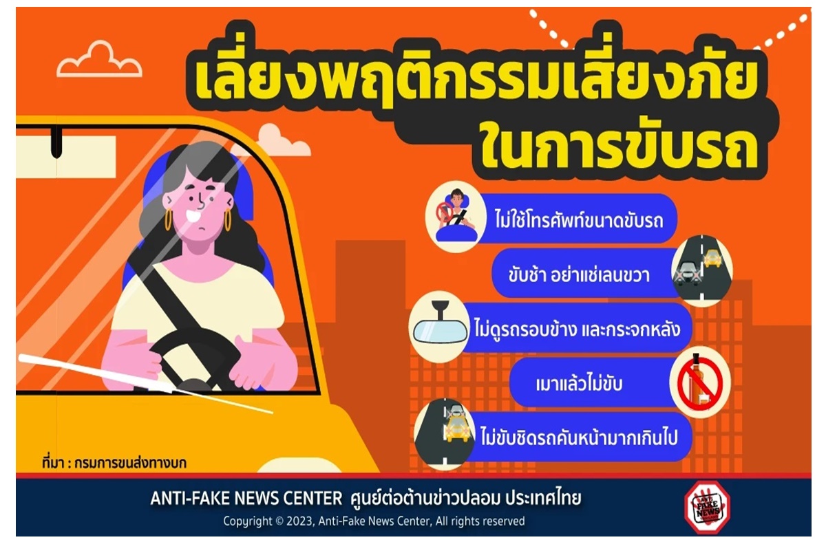 เตือนด้วยความหวังดี! เลี่ยงพฤติกรรมเสี่ยงภัยในการขับรถ ลดปัญหาอุบัติเหตุ