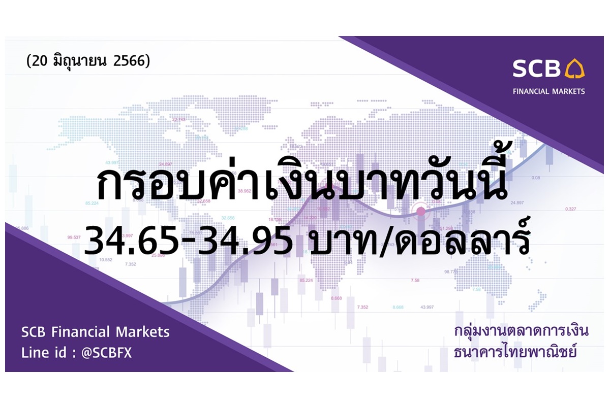 ธนาคารไทยพาณิชย์ประเมินค่าเงินบาทวันนี้เคลื่อนไหวในกรอบ 34.65-34.95 บาท/ดอลลาร์ จับตาประธานเฟดแถลงรัฐสภาสหรัฐ
