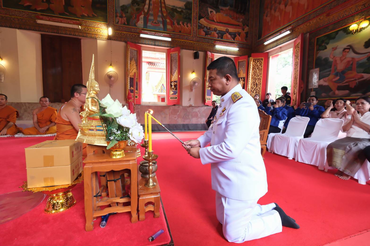“ผบก.สส.บช.น.” ประธานพิธีอัญเชิญเทียนพรรษาพระราชทาน ประจำปี 67 