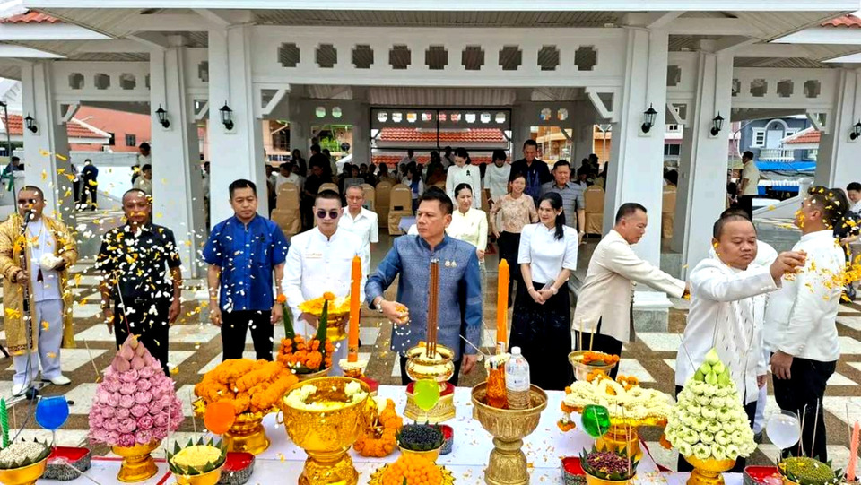 มุกดาหารจัดพิธีบวงสรวงตลาดอินโดจีน เสริมสิริมงคล หนุนท่องเที่ยว-เศรษฐกิจจังหวัด