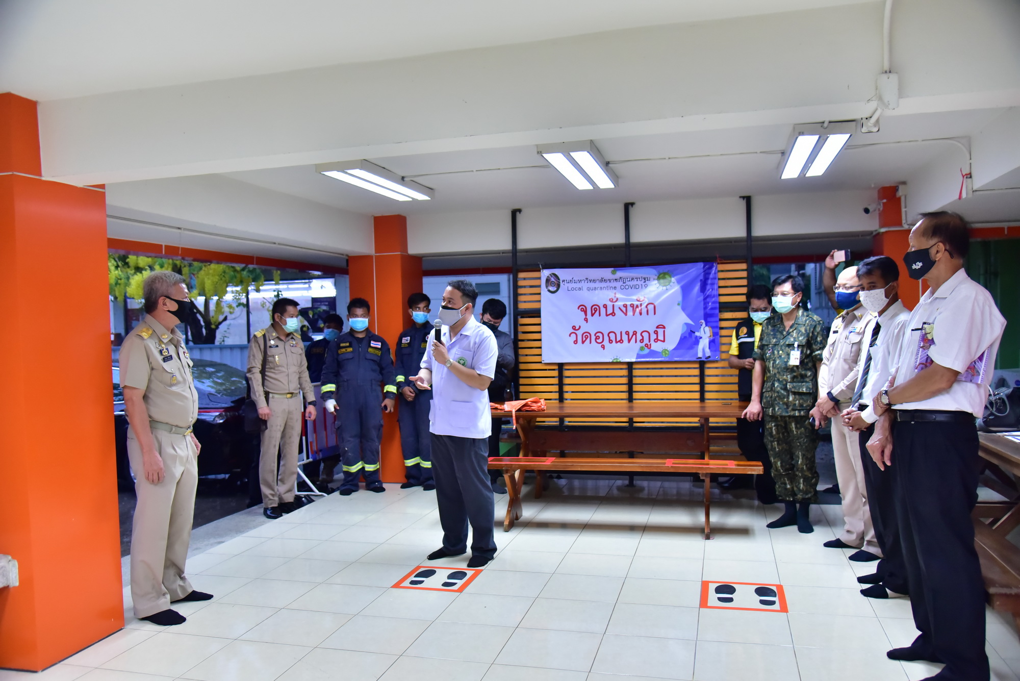 พ่อเมืองเจดีย์ใหญ่ ตรวจความพร้อม Local Quarantine มหาวิทยาลัยราชภัฏนครปฐม