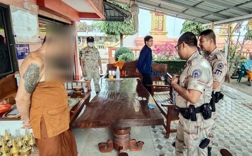 นอภ.เชียงราย รุกแก้ปัญหายาเสพติด จับ "พระสึก" หลังพบเสพยา