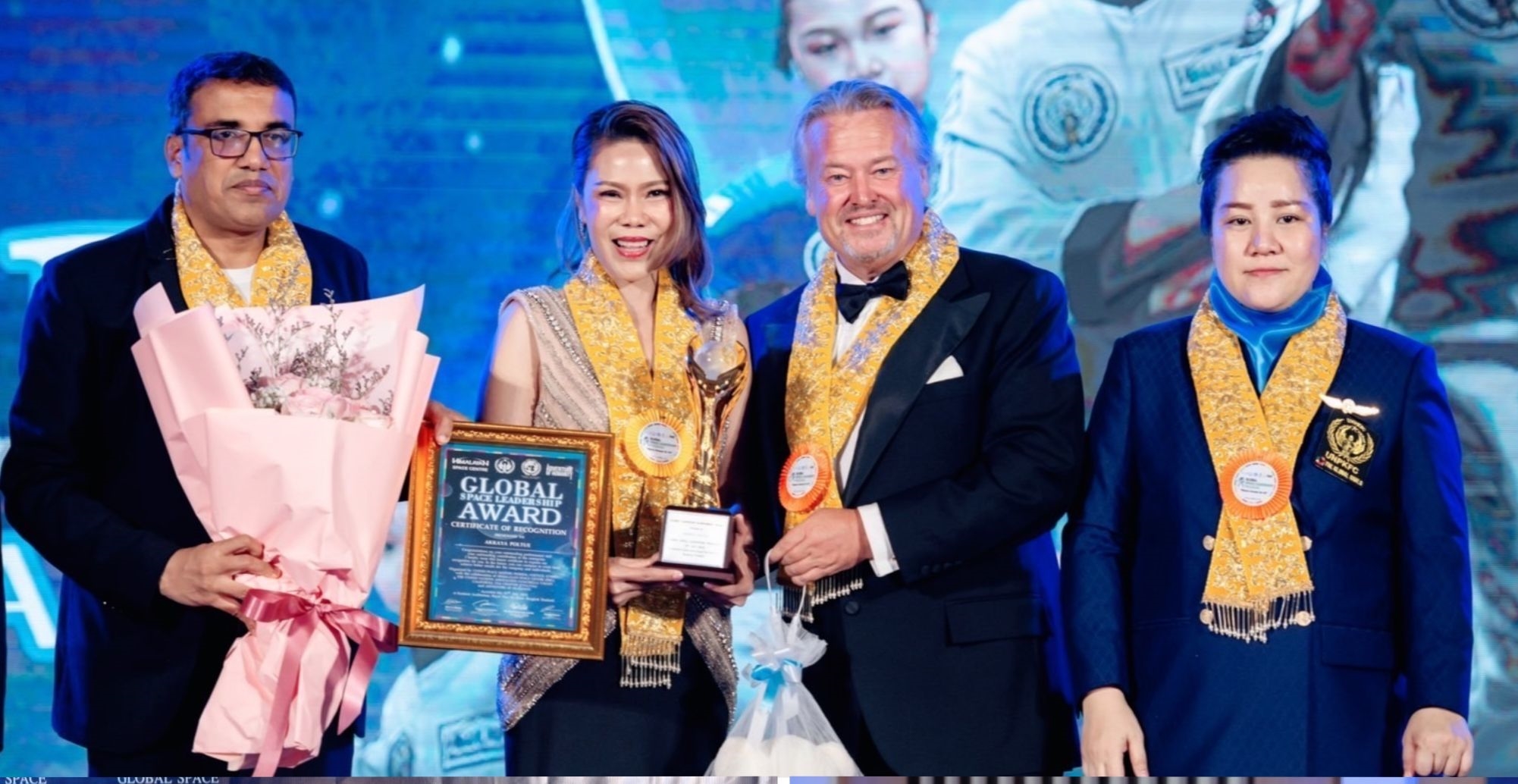 "อรรฆยา พลตื้อ" พตส.รุ่น 14 รับรางวัลผู้สนับสนุนดีเด่น "โครงการผู้นำอวกาศระดับโลก" 