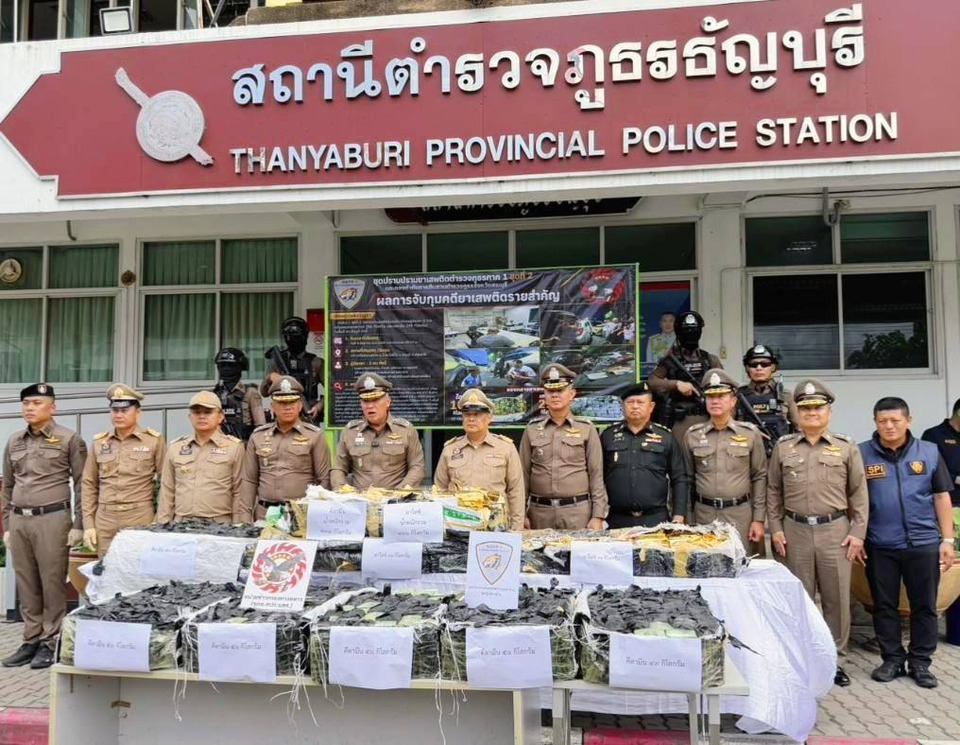 บุกทลายเครือข่าย “หนุ่ม-โน้ต ป.หางยาว ปทุมธานี” ยึดไอซ์ 166 กก.-เคตามีน 299 กก.