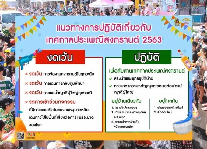 ย้ำนะ! แนวทางปฏิบัติเทศกาลสงกรานต์ต้านโควิด-19