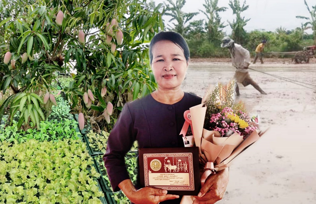 “อัญชัน สุขจันทร์” เกษตรกรดีเด่น เปลี่ยนทำเกษตรเชิงเดี่ยวสู่ไร่นาสวนผสม