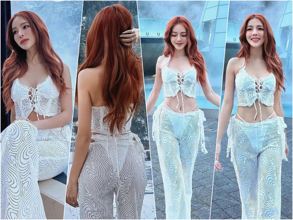 "แอร์ ภัณฑิลา" แอบแซ่บกับชุดท้าลมหนาว ทริปสวีตกับสามี