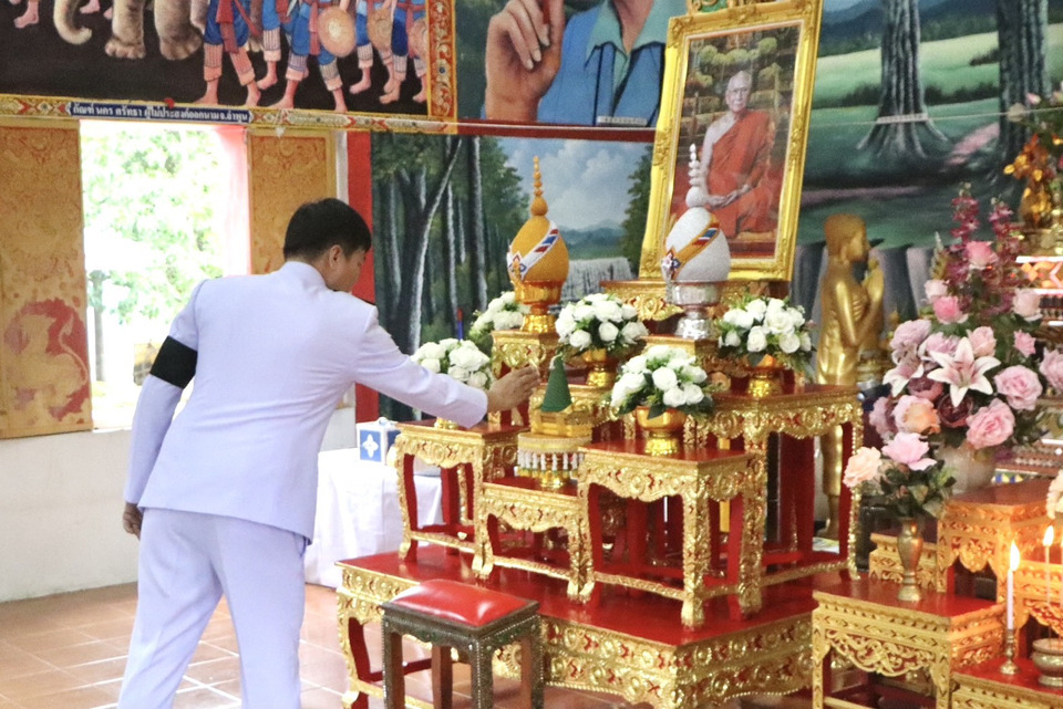 นพค.36 ร่วมพิธีเจริญพระพุทธมนต์-ตักบาตร ถวายพระกุศลสมเด็จพระสังฆราช เนื่องในโอกาสฉลองพระชนมายุ 99 พรรษา