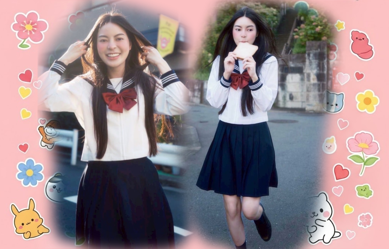 “เอวา คุณหนูหมื่นล้าน” ใส่ชุดนักเรียนญี่ปุ่น ละมุนคาวาอี้จนใจละลาย