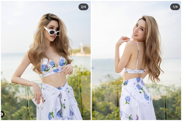 สะกดทุกสายตา! "เกรซ" สวมชุดว่ายน้ำอวดผิวขาวออร่ากับหุ่นสุดเป๊ะ