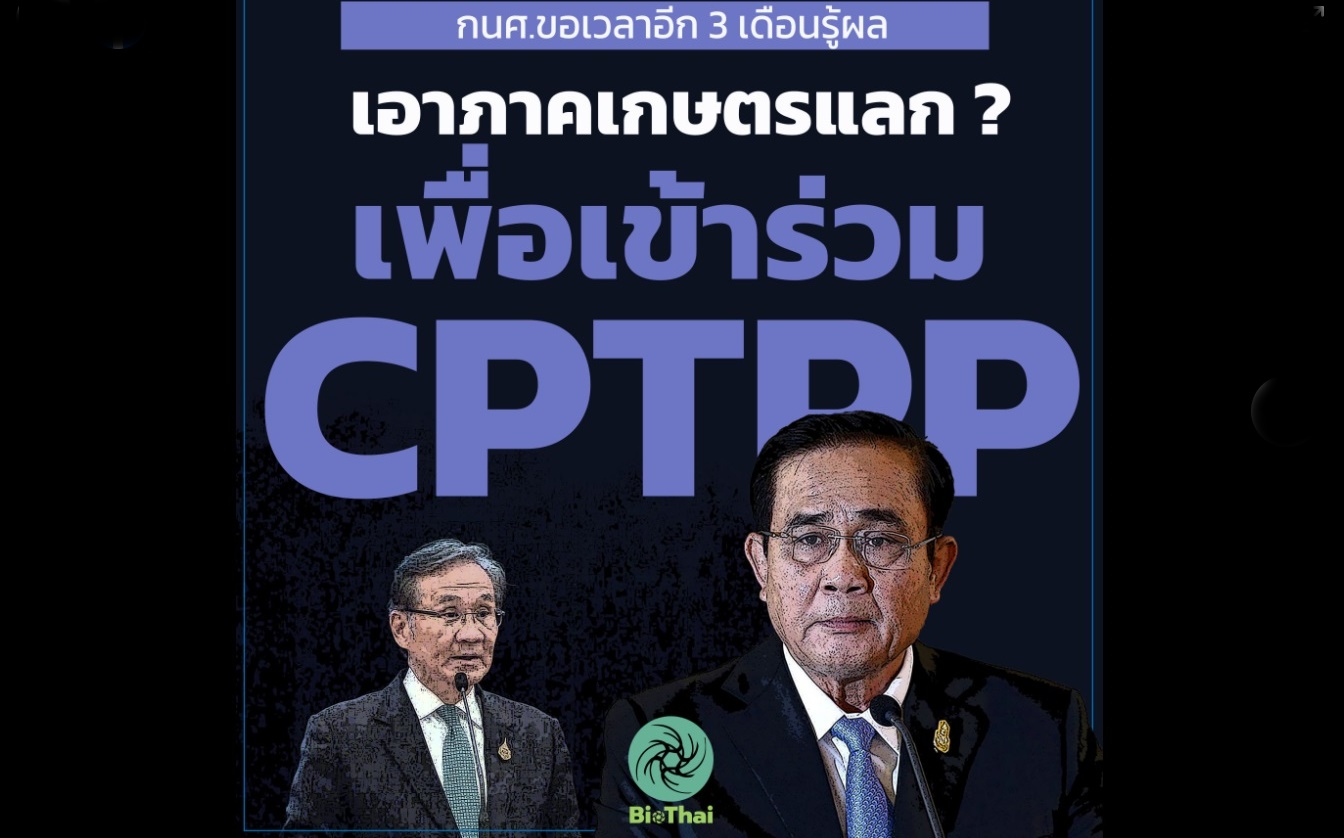 หวั่นไทยร่วมข้อตกลง CPTTP ทำ"เกษตรกรรายย่อย"เจ็บหนัก