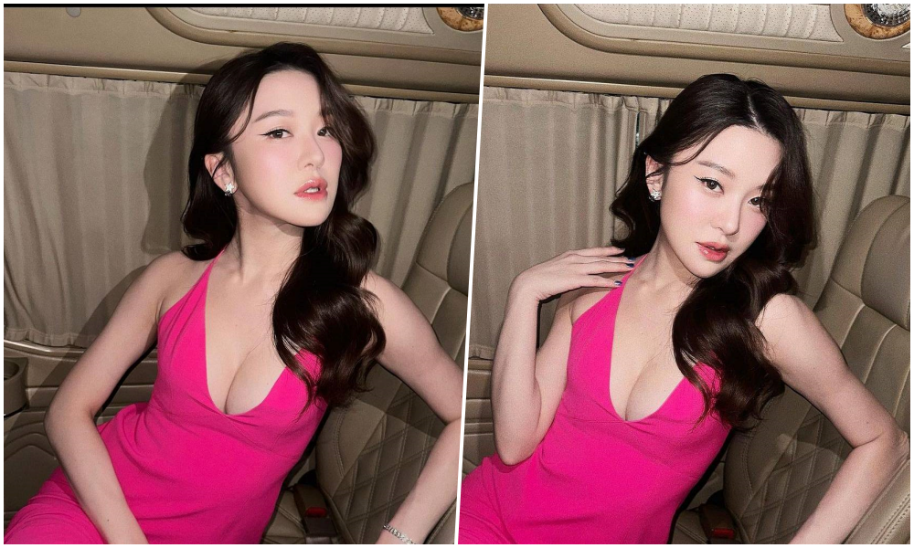  "มายด์ ณภศศิ" สวมชุดเดรสสีชมพู ตัดกับสีผิวขาวจั๊วะสุดหวิว