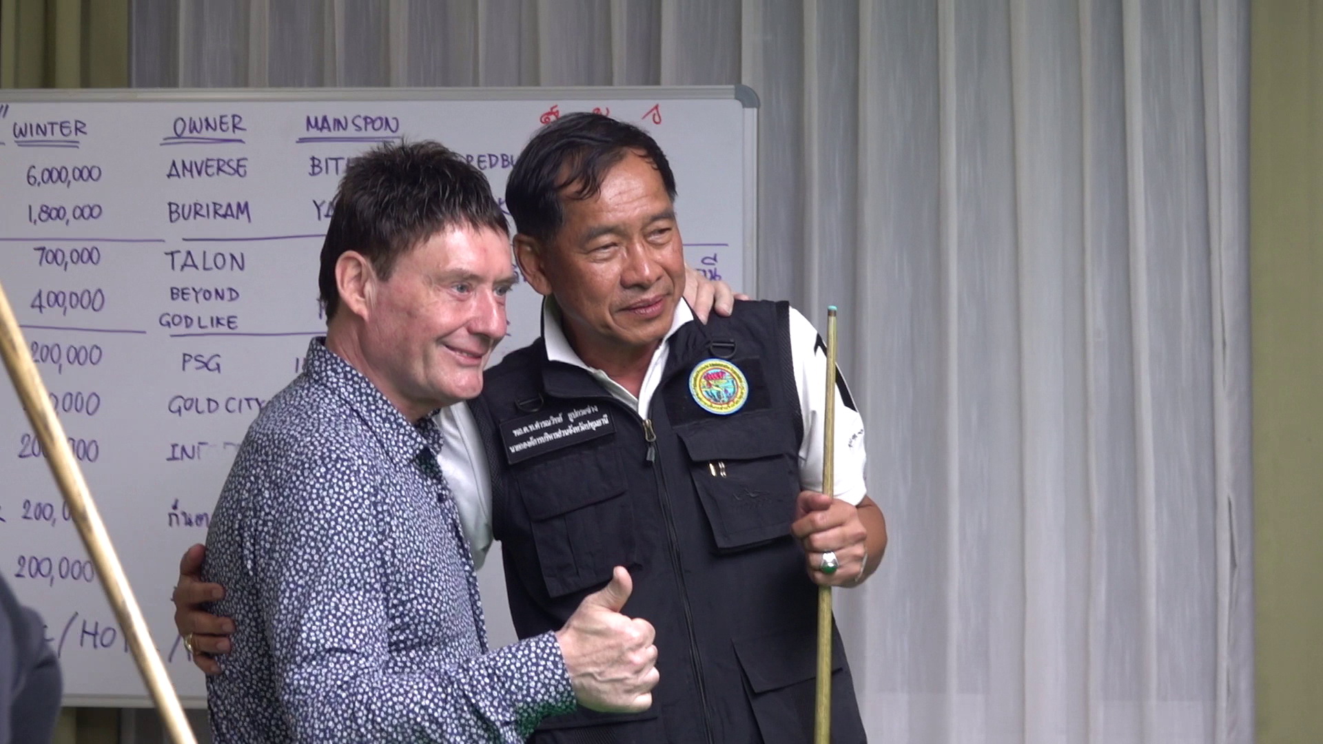 นายกฯแจ๊สต้อนรับ"จิมมี่​ ไวท์" นักสนุกเกอร์แข่ง6แดงชิงแชมป์โลก พร้อมถ่ายทอดสดทั่วโลกโปรโมทปทุมธานี