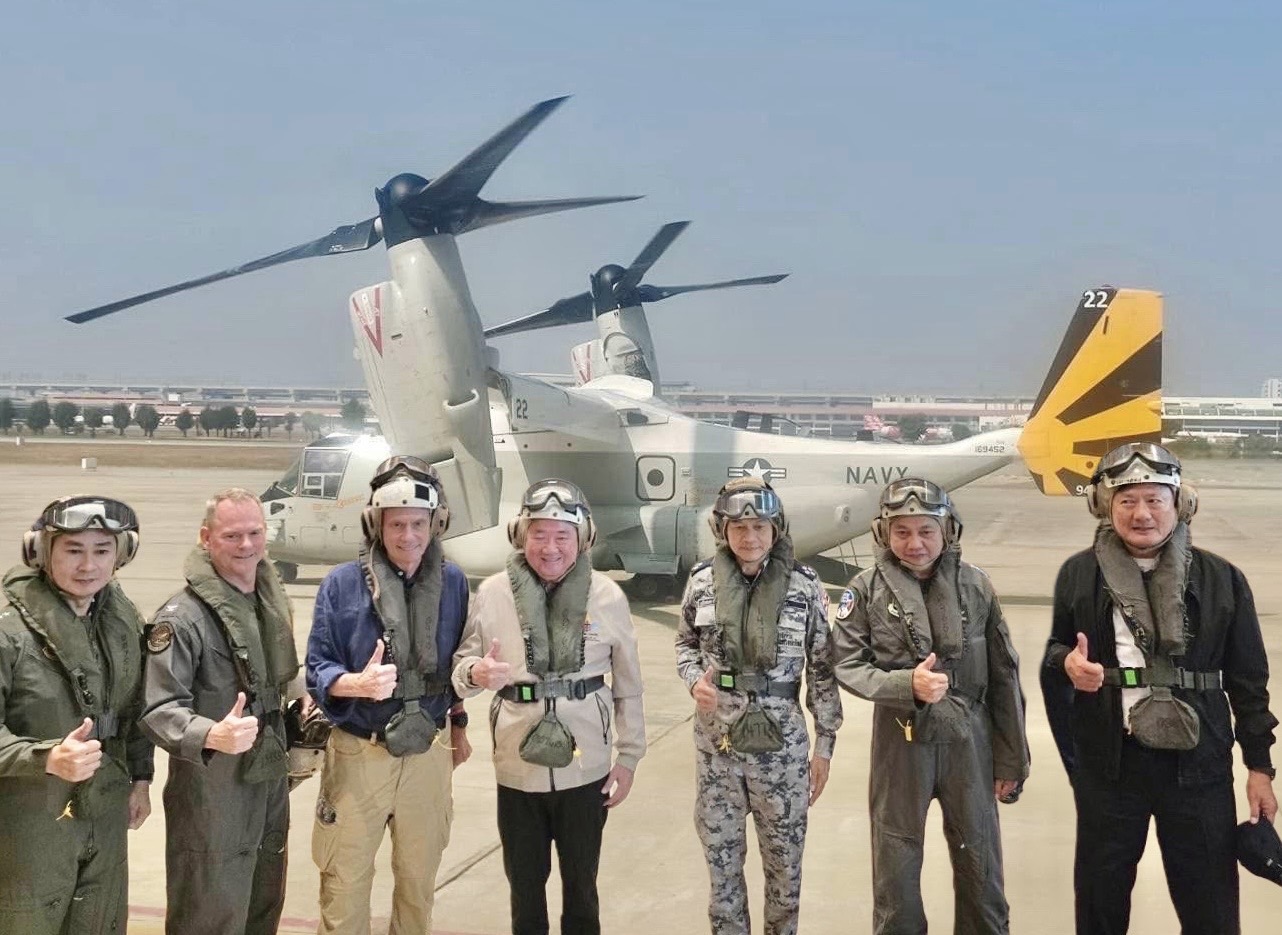 สหรัฐฯ จัด V-22 Osprey รุ่นใหม่  รับ"ภูมิธรรม" นั่งไปลงเรือบรรทุกเครื่องบิน USS Carl Vinson กลางอ่าวไทย