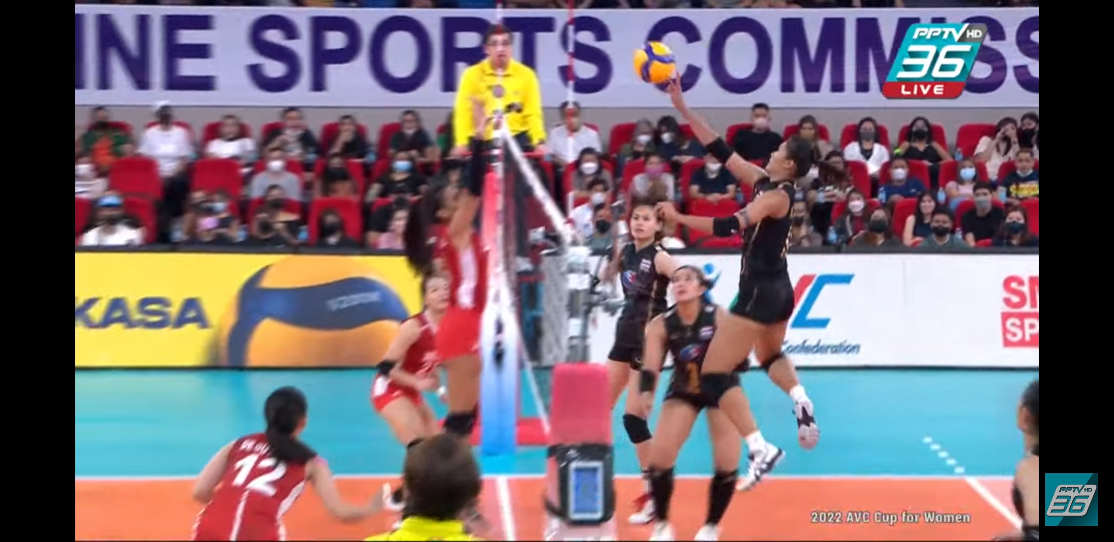 นักตบสาวไทย ต้อน ฟิลิปปินส์ ขาดลอย 3-1 เซต ชนจีนรอบรองฯ  AVC CUP 2022  