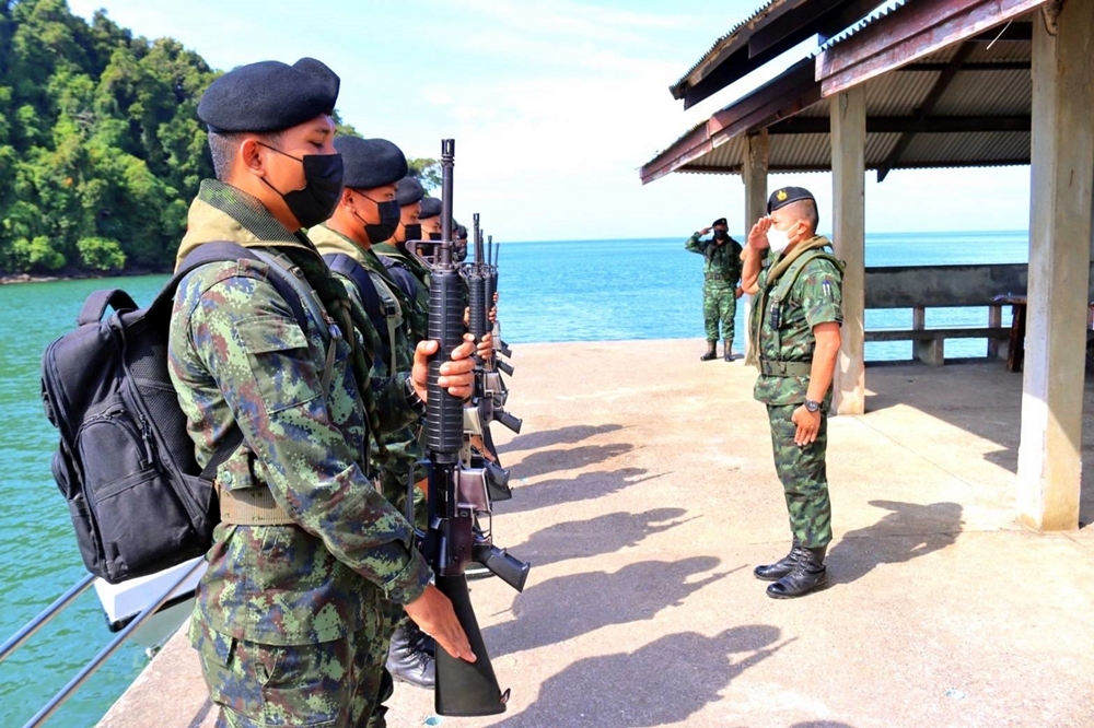 ฉก.ร.25 กกล.เทพสตรี คุมเข้มแนวชายแดนระนอง-ปากแม่น้ำกระบุรี